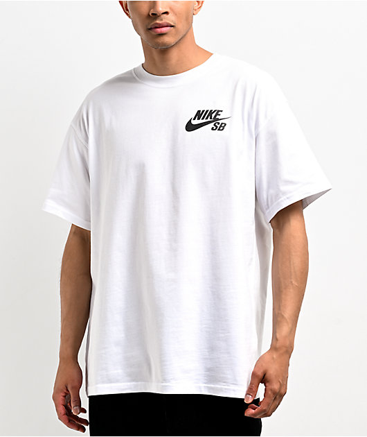 Nike SB 刺繍ロゴ Tシャツ ホワイト Nike SB Logo White T-Shirt | Zumiez