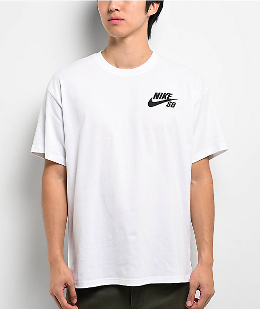 Nike SB 刺繍ロゴ Tシャツ ホワイト Nike SB Logo White T-Shirt | Zumiez