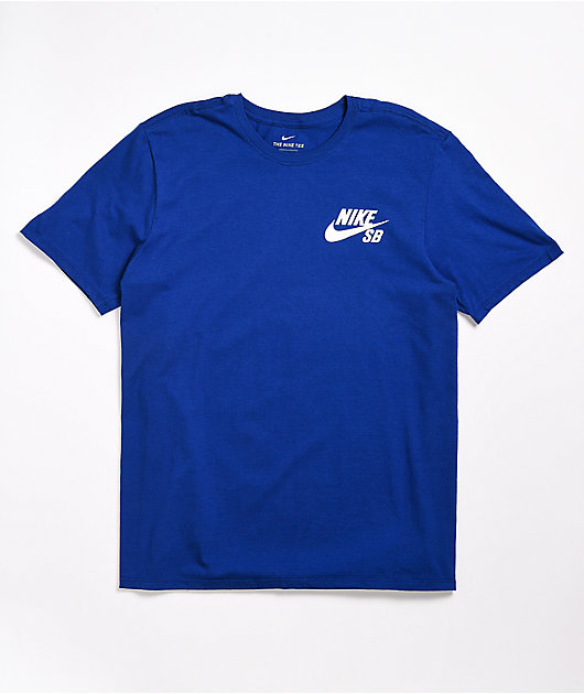 Nike SB Low Brand Logo Blue T-Shirt | Zumiez