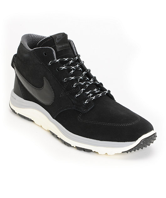 Nike SB Lunar Braata Mid OMS Black \u0026 Matte Silver Shoes | Zumiez