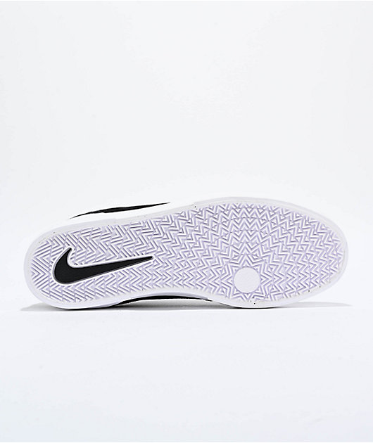 Nike SB Malor Black & White Skate Shoes