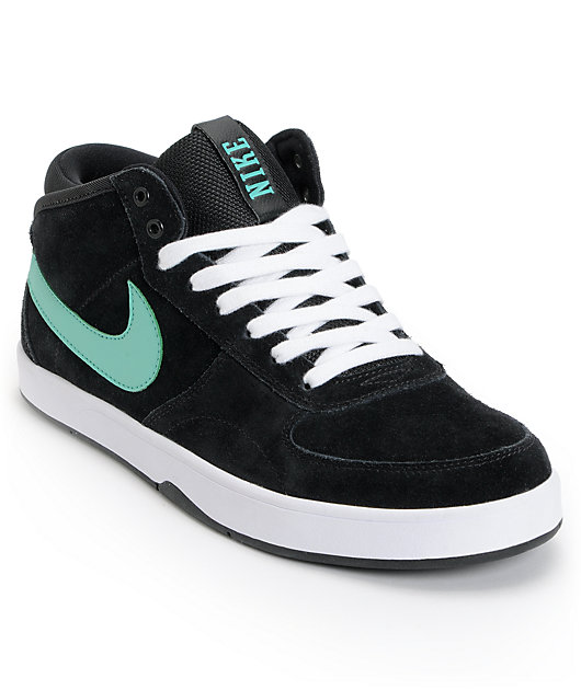 Nike SB Mavrk Mid 3 Black \u0026 Mint Suede Skate Shoes | Zumiez