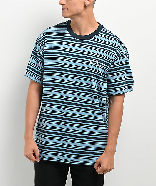 Nike SB Max90 Striped Blue T-Shirt | Zumiez