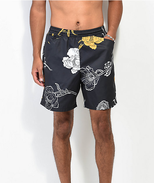 Nike SB Novelty Black Elastic Waist Board Shorts Zumiez