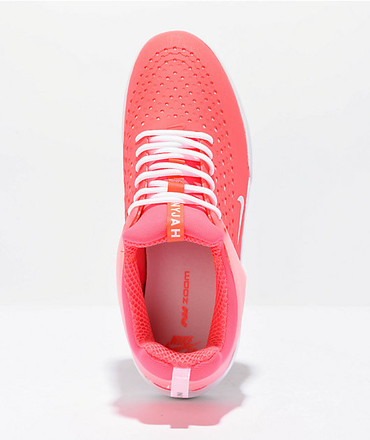 Nike SB Nyjah 3 Hot Punch & White Skate Shoes 