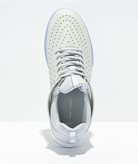 Nike SB Nyjah 3 Platinum White Clear Skate Shoes