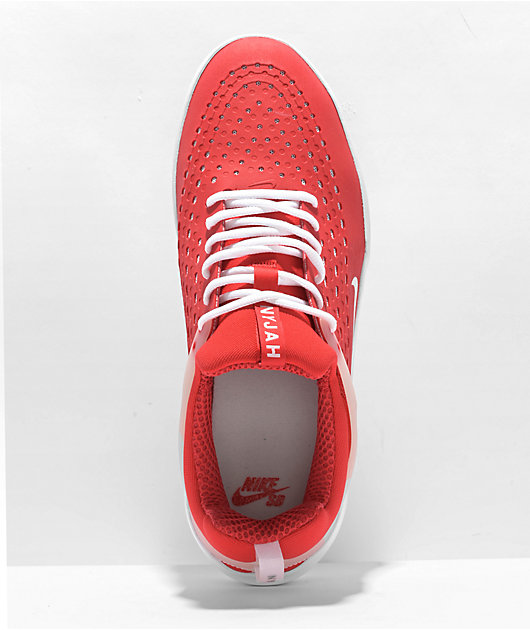 Dar permiso radical importante Nike SB Nyjah 3 University Zapatos de skate rojos y blancos