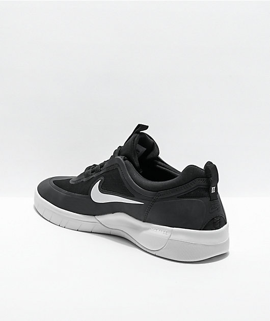 factible Permeabilidad buffet Nike SB Nyjah Free 2 Black & White Skate Shoes