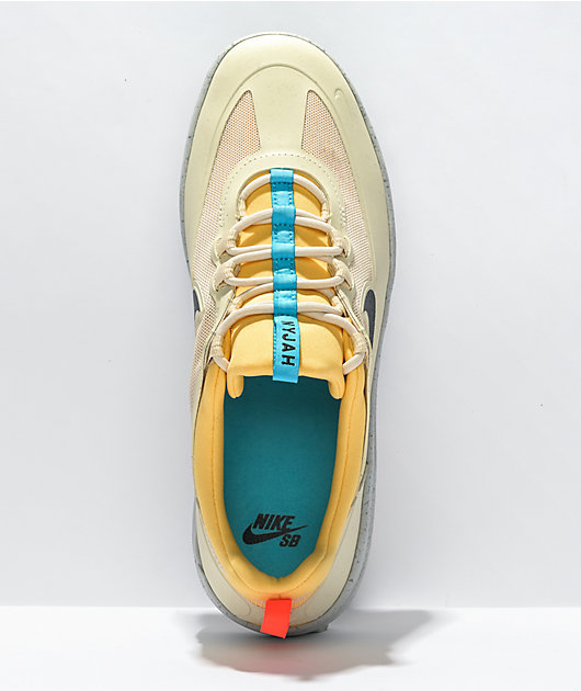 Nike SB Nyjah Free 2.0 Beach & Gold Skate Shoes