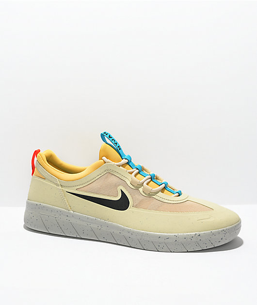 Nike SB Nyjah Free 2.0 Beach Gold Skate Shoes Zumiez