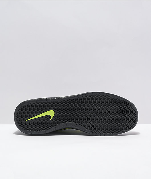 Nike SB Nyjah Free 2.0 Black & Cyber Green Skate Shoes