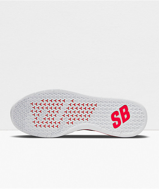 Nike SB Nyjah Free 2.0 Grey, Black, & White Skate Shoes