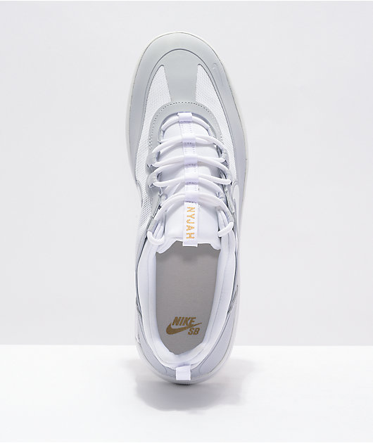 assist hair Consistent Nike SB Nyjah Free 2.0 Sky Grey & White Skate Shoes