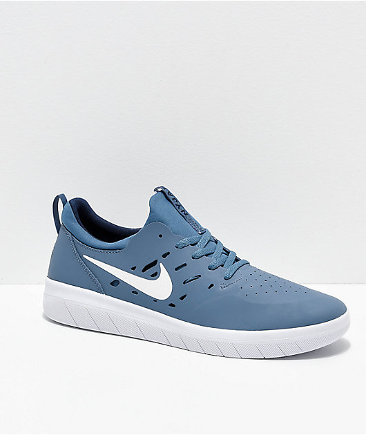 nyjah huston shoes white and blue