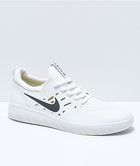 Nike SB Nyjah Free zapatos de skate blancos | Zumiez