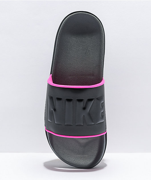 Nike SB Offcourt Dark Grey & Pink Slide Sandals