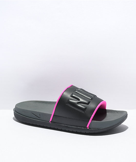 Nike SB Offcourt Dark Grey & Pink Slide Sandals