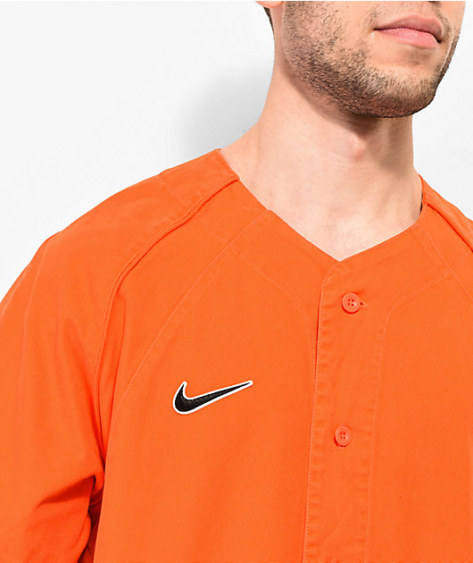 Nike SB Orange Baseball Jersey