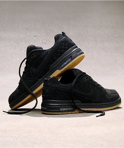NIKE ピーロッド Nike SB P-Rod 1 Zoom Air Low Black & Gum Skate Shoes | Zumiez