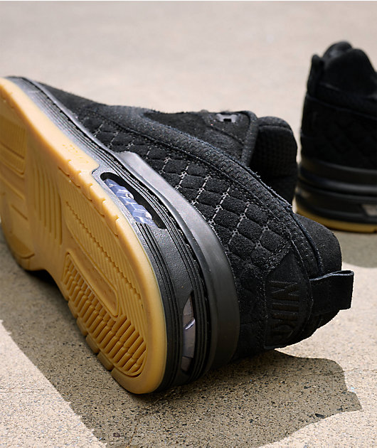 Nike SB P-Rod 1 Zoom Air Low Black & Gum Skate Shoes | Zumiez