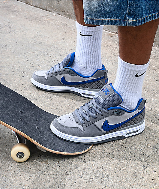Nike SB P-Rod 1 Zoom Air Low Flint Grey & Royal Blue Skate Shoes