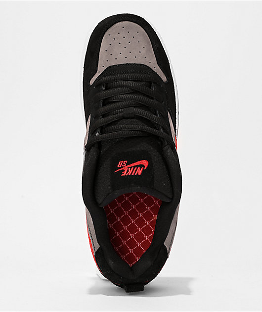 Nike SB P-Rod 1 Zoom Air Low Grey, Black & Red Skate Shoes