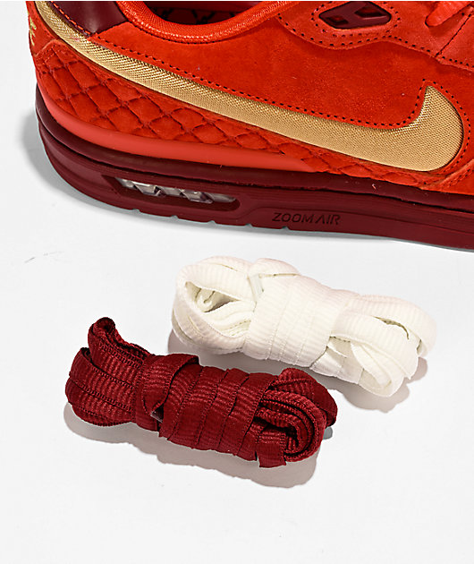 Nike SB P-Rod 1 Zoom Air Low Habanero Red & Club Gold Skate Shoes