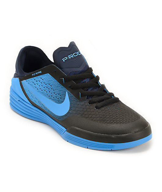 Nike SB P-Rod 8 Black \u0026 Photo Blue Skate Shoes | Zumiez