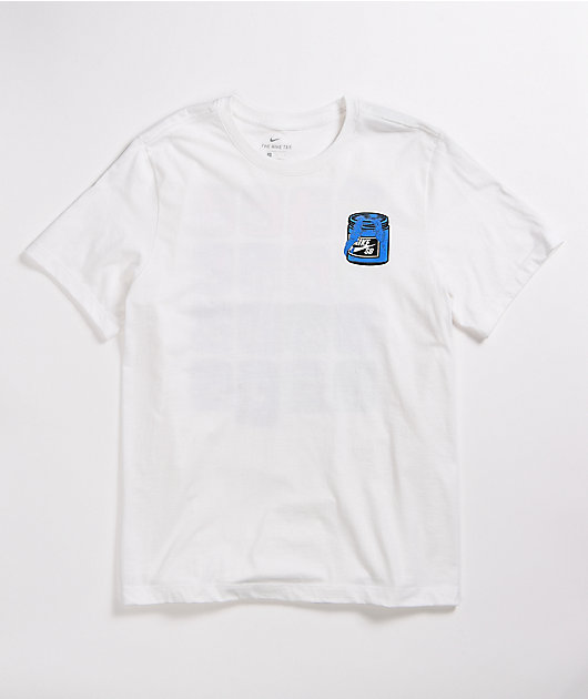 heerlijkheid Bully Wolk Nike SB Paint Cans White T-Shirt