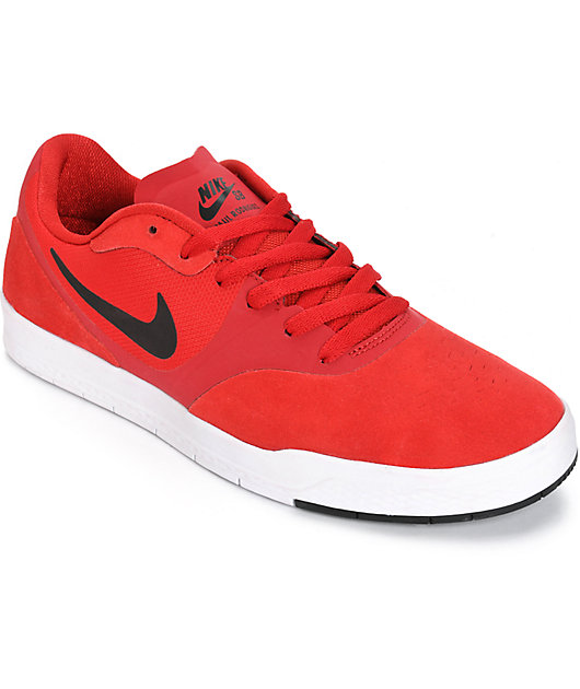 Nike SB Paul Rodriguez 9 CS zapatos de skate rojo equipo, negro, y blanco  (hombre) | Zumiez
