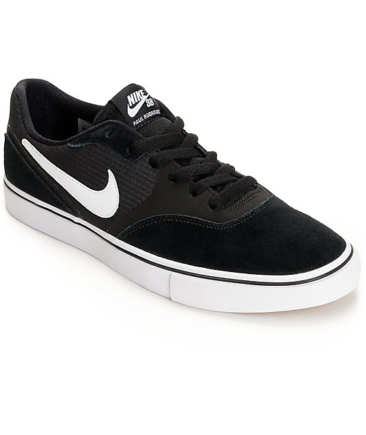 Nike SB Paul Rodriguez 9 VR zapatos de skate en blanco y negro | Zumiez