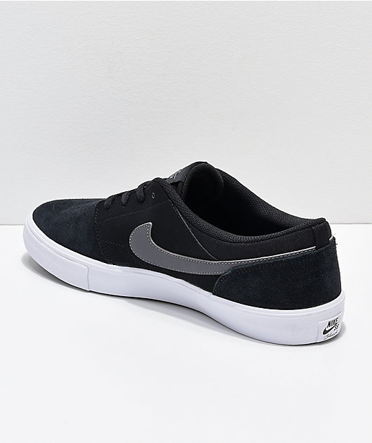 Sarabo árabe Contando insectos Más grande Nike SB Portmore II Black, Dark Grey & White Skate Shoes