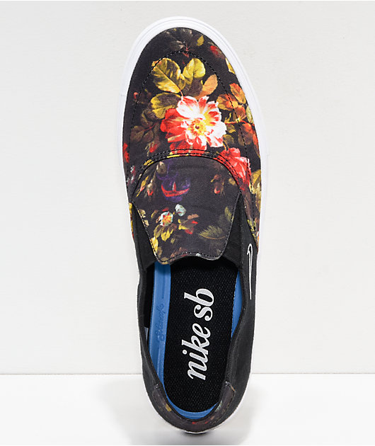 nike floral slip on shoes