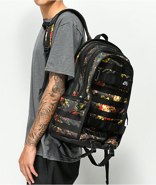 Nike Sb Rpm Floral Black Backpack Zumiez