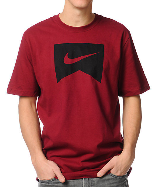 red nike sb shirt