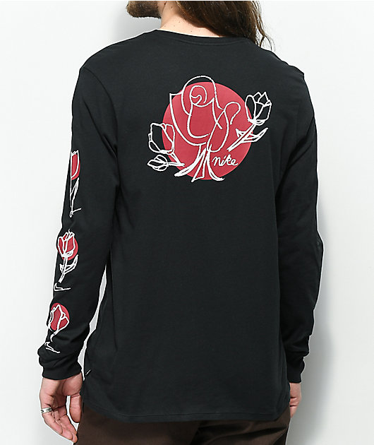 Nike SB Roses Black Long Sleeve T-Shirt 