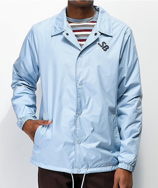 det er nytteløst ramme Link Nike SB Seasonal Light Blue Coaches Jacket | Zumiez