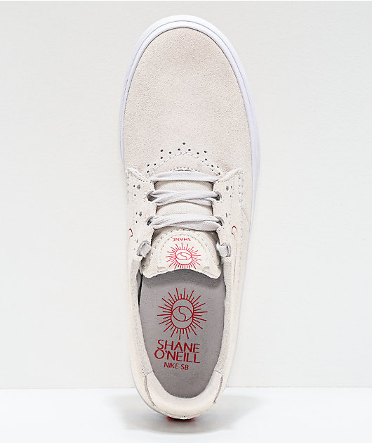 Nike SB Shane Summit White & University Red Skate Shoes
