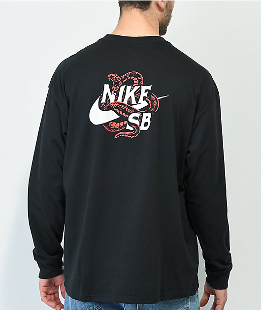 Nike SB Snaked Black Long Sleeve T Shirt Zumiez