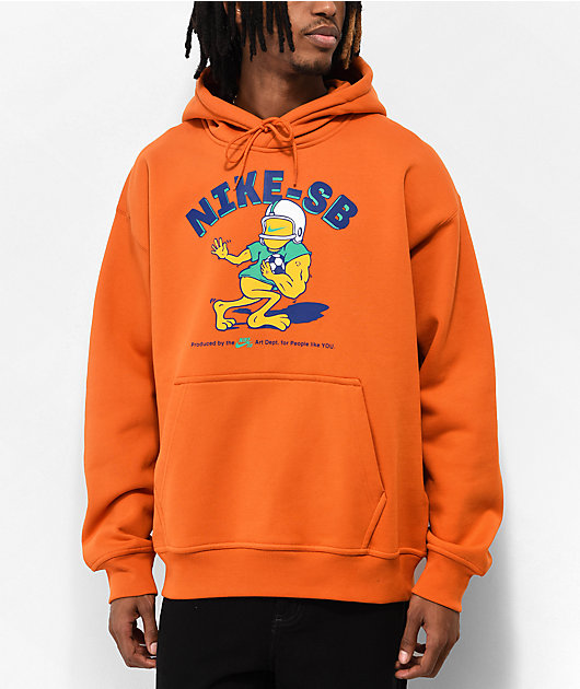 Orange nike hoodie boys best sale