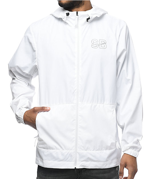Nike SB Steele chaqueta cortavientos empacable en blanco | Zumiez