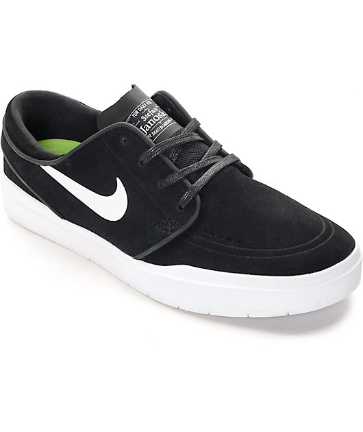 Nike SB Stefan Janoski Hyperfeel zapatos de skate en blanco y negro | Zumiez