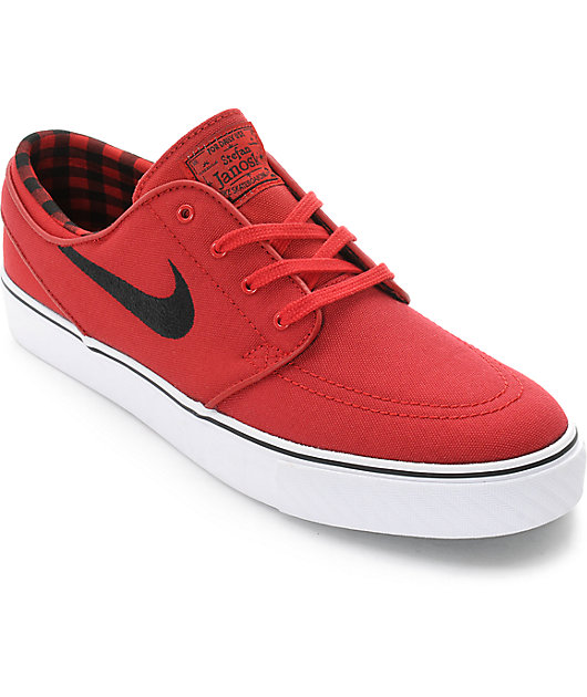 Nike SB Stefan Janoski zapatos de skate de colores gimnadio rojo, negro, y  blanco | Zumiez