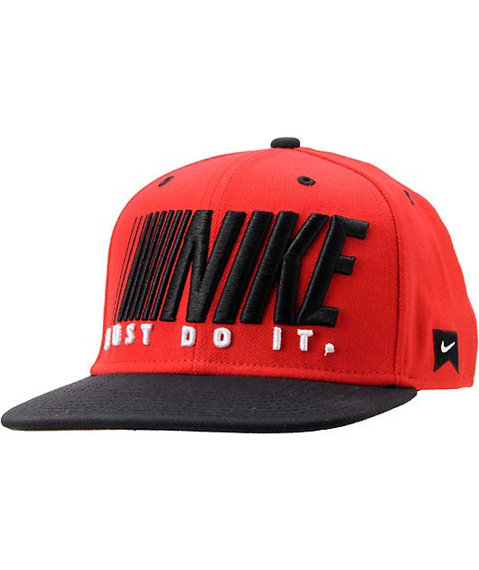 nike red and black hat