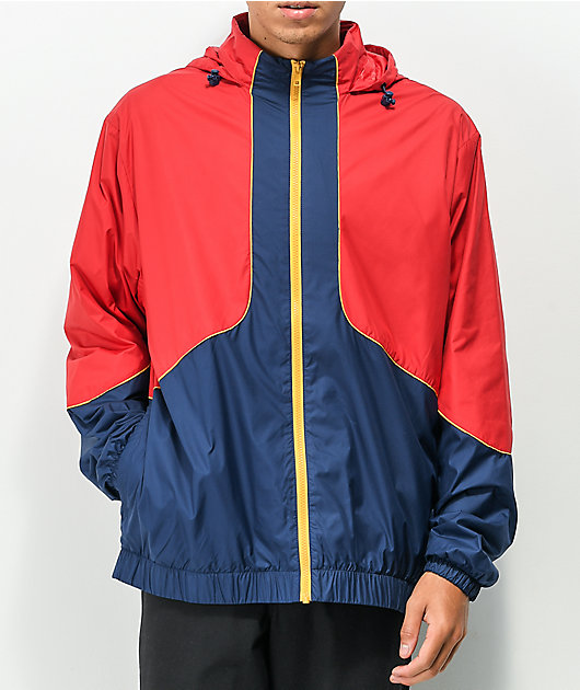 red and navy nike windbreaker