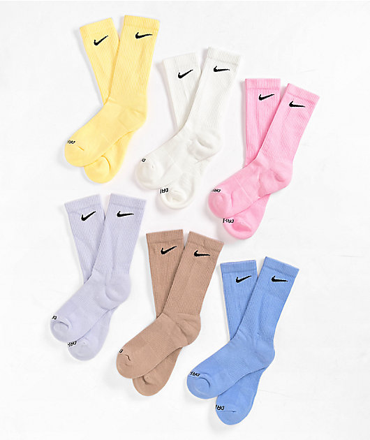 vælge ødemark Distrahere Nike SB Training 6 Pack Pastel Crew Socks