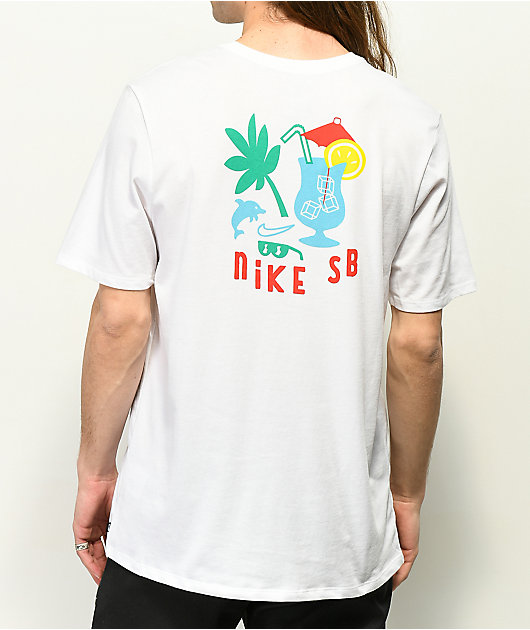 Nike SB Tropical White T-Shirt | Zumiez