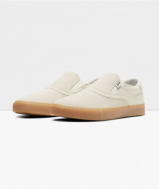 Nike SB Verona White & Gum Slip-On White Skate Shoes