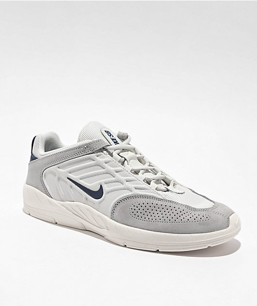 Nike SB Vertebrae Platinum Tint Midnight Navy Skate Shoes Zumiez