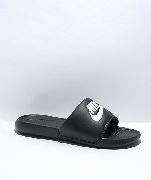 nike sandals white and black